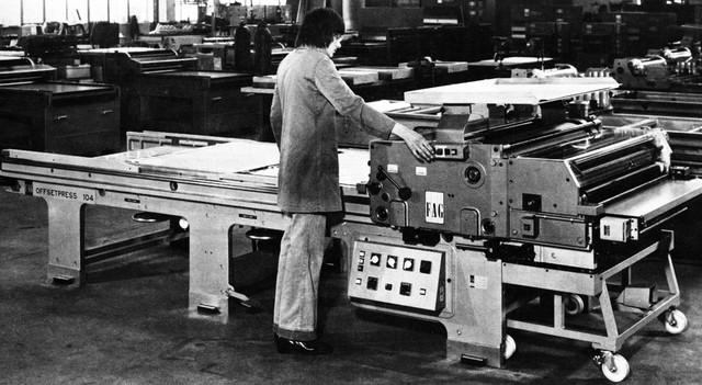 Prototype of the OP-104 at the manufactury in Avenches, 1977