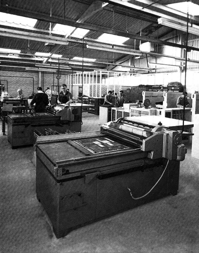 3 FAG Control 839 Proofpresses at Buchdruckerei Gasser & Co. in Basel, Switzerland. From FAG Digest Magazine 1/1967.