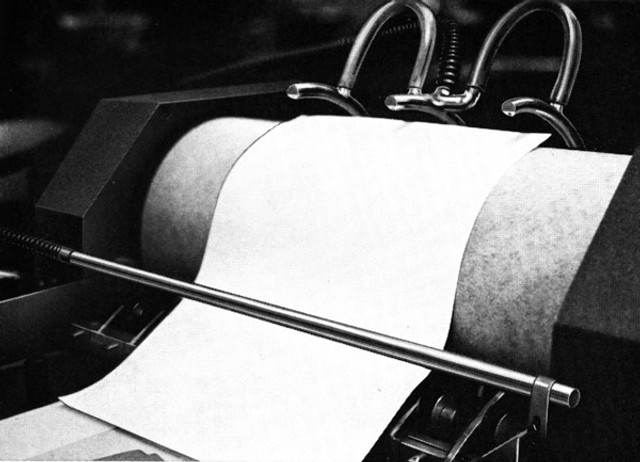Automatic sheet delivery PMA. This was probably a very rare feature. From a Swiss Proof Catalog from the early 1970ies.