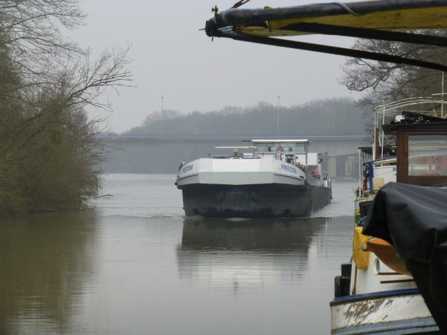 The crane ship that is going to load the press into our studio.