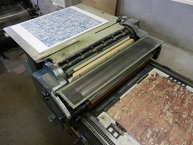 Wood cut on that press